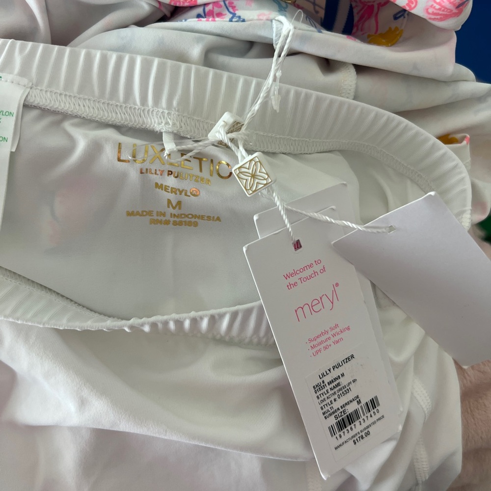 NWT Lilly Pulitzer White Golf Skort with Pink & Blue Accents - Picture 4 of 5